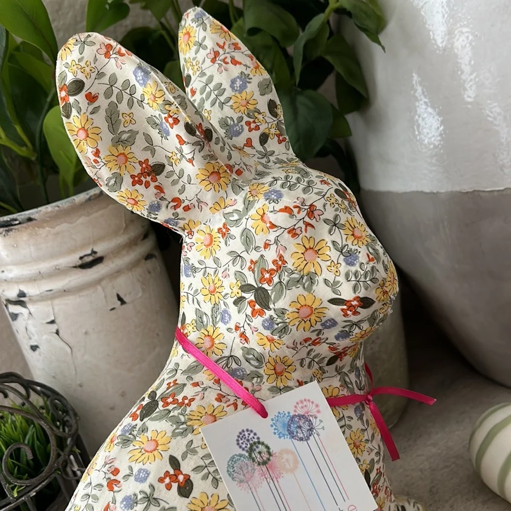 Boho Farmhouse Shabby Chic Easter Spring Bunny Rabbit